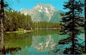 Wyoming Teton National Park Leigh Lake With Reflection Of Mount Moran