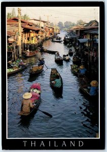 Postcard - Floating market - Ratchaburi, Thailand