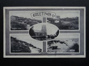 Norfolk GREETINGS from HEMSBY 5 Image Multiview c1940's Postcard by B.P.Co. Ltd