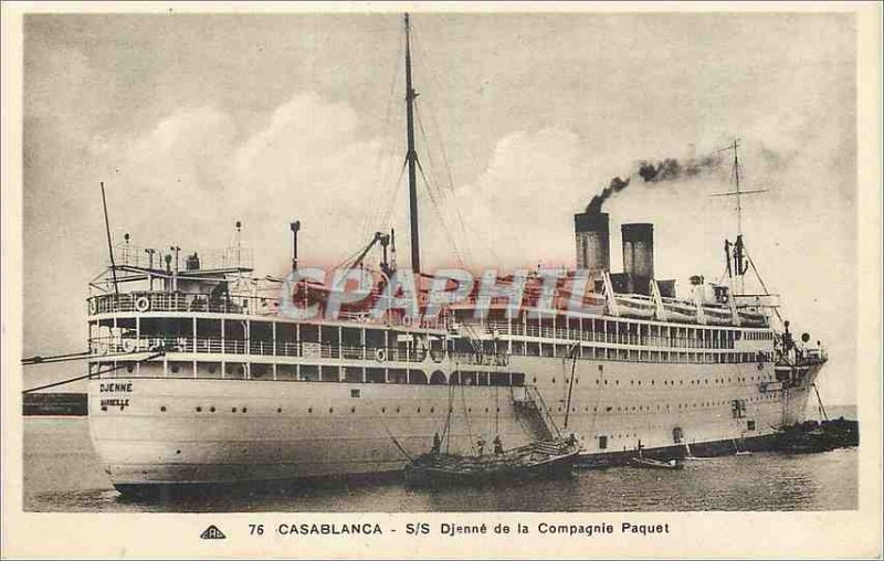 Old Postcard Casablanca Djenne the Package Company