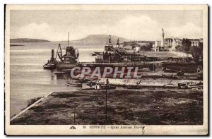 Tunisia Old Postcard Bizerte Quay Admiral Bridge