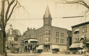 VT, Springfield, Vermont, Adnabrown Hotel, Trolley, RPPC