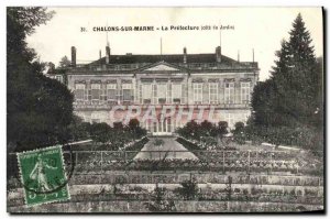 Old Postcard Chalons Sur Marne Prefecture Garden Riviera