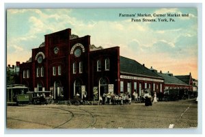 C. 1910 Farmers' Market, Corner Market And Penn Streets' York, Pa. Postcards P3