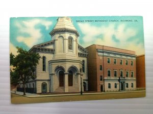 Vintage Postcard Broad Street Methodist Church VA Richmond, Virginia
