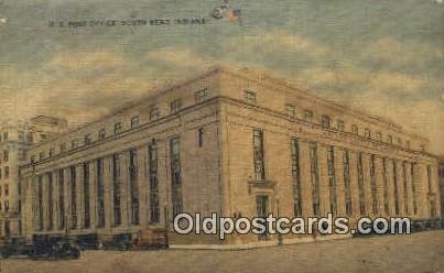 South Bend, IN USA Post Office 1943 Missing Stamp pin hole top edge corner we...