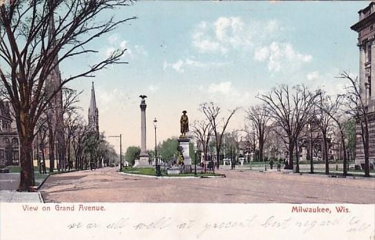 View On Gran Avenue Milwakee Wisconsin 1907