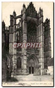 Old Postcard Beauvais Cathedral North Portal