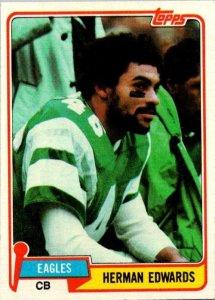 1981 Topps Football Card Herman Edwards Philadelphia Eagles sk10237