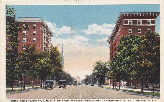 Kentucky Louisville Third Street and Broadway Y M C A On Right Weissenger-Gau...