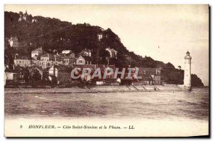 Old Postcard Honfleur Cote Saint Simeon and the lighthouse