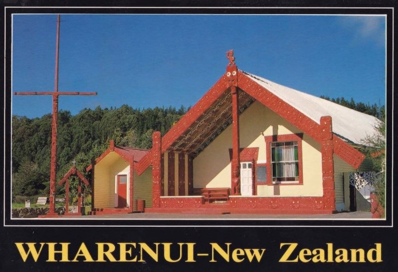 Wharenui God Of Peace Tribe Meeting Room New Zealand Postcard