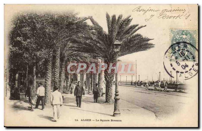 Algeria Algiers Old Postcard The Square Bresson