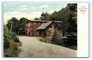 c. 1907 Gilsum NH Woolen Mill Hand Colored Postcard Made in Germany