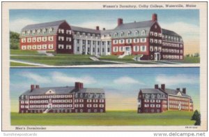 Maine Waterville Men's and Women's Dormitories Colby College Curteich