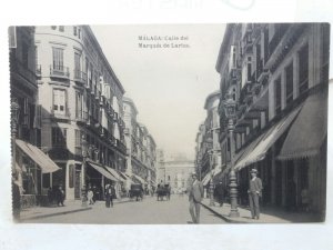 Calle del Marqués de Laros Malaga Spain Vintage Antique Postcard