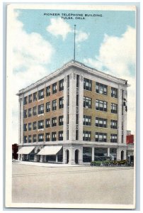 Pioneer Telephone Building Cars Street View Tulsa Oklahoma OK Antique Postcard