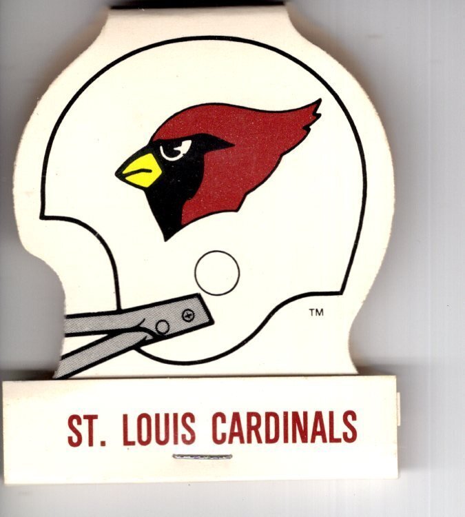 Vintage Matchbook, St Louis Cardinals Football Helmet with Logo