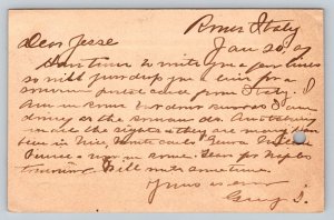 1907  Italy  Postal Card   Postcard