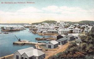 St. Georges and Harbour, Bermuda, Early Postcard, Unused