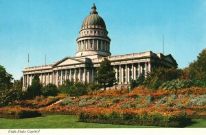 Postcard State Capitol Wasatch Foothills Overlooking Valley Salt Lake City Utah