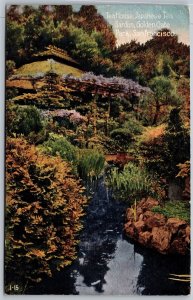 Vtg San Francisco California Japanese Tea House Garden Golden Gate Park Postcard