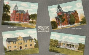 Vintage Postcard 1911 Hastings College Home Campus Building Hastings Nebraska NB