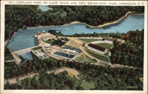 Asheville North Carolina NC City Recreation Park Air View Vintage Postcard