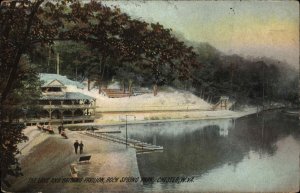 Chester West Virginia WV Lake and Bathing Pavilion Rotograph c1910s Postcard