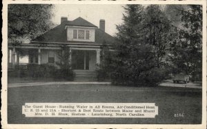 Laurinburg North Carolina The Guest House Hotel Motel Vintage Postcard