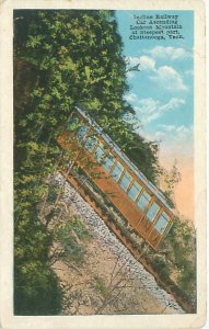 Chatanooga Tennessee Incline Railway Car, Lookout Mtn WB Postcard Unused