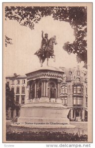 Statue Equestre De Gharlemagne, LIEGE (Liege), Belgium, 1910-1920s