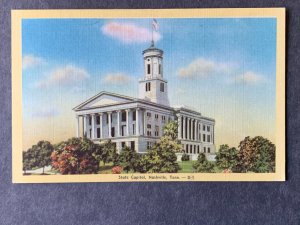 State Capitol Nashville TN Linen Postcard H1332083444