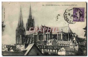 Old Postcard Chartres The Cathedral