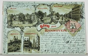 Germany 1899 Marienburg, Die Insel, George Street, Towner, HANNOVER Postcard K10