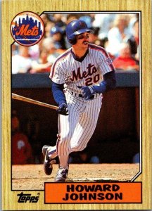 1987 Topps Baseball Card Howard Johnson New York Mets sk3273