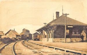 Madison ME Railroad Station Train Depot RPPC Postcard 