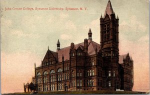 Postcard NY Syracuse University John Crouse College