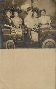 RPPC Postcard Studio Photo 5 women Seeing Marquette 1908 MI