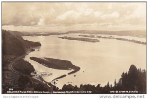 Columbia River From Crown Point Columbia River Highway Oregon Real Photo