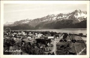 Seward AK General View c1940s Real Photo Postcard