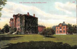 CEDAR RAPIDS, IA Iowa  COE COLLEGE Campus Scene~Ivy Covered Bldg  1908 Postcard