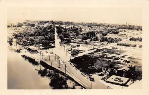Kennewick Washington Aerial View~Flood Scene~Water Covered Street~1940-50s RPPC