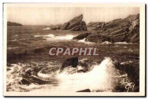 Old Postcard Quiberon (Morbihan) La Cote Sauvage A La Pointe De Kervihan