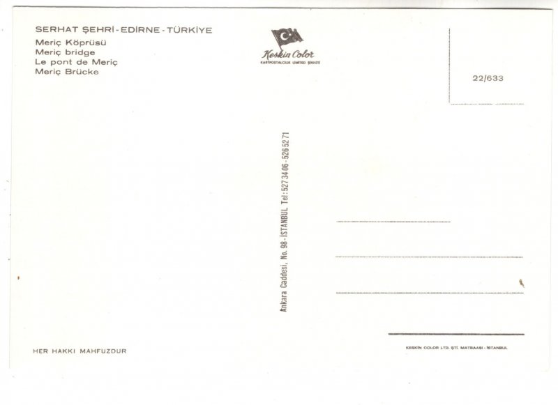 Meric Bridge, New Bridge Edirne, Turkey