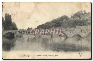 Postcard Old Dordogne Terrasson Old Bridge