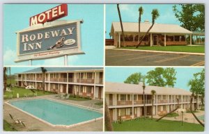 1950-60's LAKE CITY FLORIDA RODEWAY INNS AMERICA HASTY HOUSE RESTAURANT POSTCARD