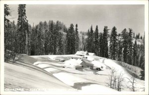 YOSEMITE NATIONAL PARK CALIF CA Chinquapin Snowy Hills Blizzard RPPC