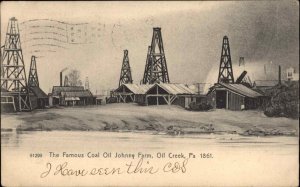 Oil Creek Pennsylvania PA Coal Oil Johnny Farm c1905 Postcard