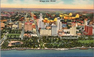 Florida Miami Wings Over Miami Bi-Planes Curteich